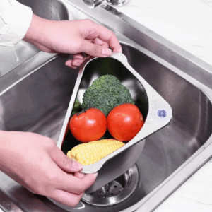 Lọc Rác Inox Bồn Rửa Chén Bát, Khay Đổ Thức Ăn Thừa Gắn Chậu Rửa Chén Bát Inox Không Han Gỉ MKS049