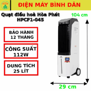Quạt điều hòa, quạt hơi nước, quạt làm mát Hòa Phát HPCF1-045 mới 99%