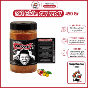 Sốt Chấm CayTeDai x1 CAY VỪA - Sốt Muối Chấm Lâm Vlog Cay Tê Dại x1