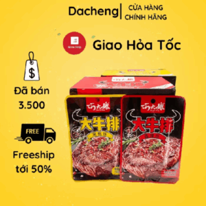Thịt bò chay nướng cay Tứ Xuyên 1 gói 30gr đồ ăn vặt Sài Gòn vừa ngon vừa rẻ | Dacheng Food