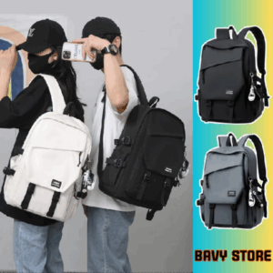 Balo đi học, Cặp sách nam nữ đựng sách vở quần áo laptop thời trang Hàn Quốc vải oxford chống nước BL04ABC