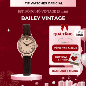 Đồng Hồ Đeo Tay Nữ Mặt Nhỏ BAILEY Tif Watches Chính Hãng Phong Cách Vintage Sang Chảnh