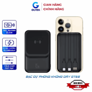 Sạc dự phòng không dây sạc nhanh 22,5W pin 15000mah mini nhỏ gọn cao cấp cho từ ip 8/X/11/12/13