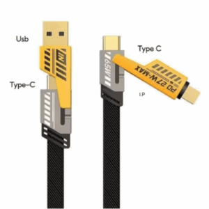 Bộ Sạc Đa Năng 4IN1 65W / 120W Cao Cấp 1.2M, Dây Dù Chống Đứt - Cho USB-Type C, Type C-Type C, Type C- i.P, USB-i.P