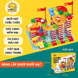 Bộ đồ chơi lắp ghép hình khối, hộp quà tặng đẹp, combo đồ chơi thông minh, sáng tao cho bé, vật liệu an toàn, Sunny Kids