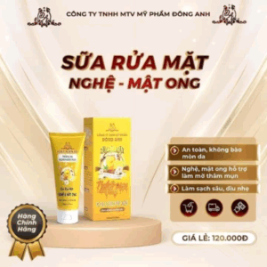 Sữa Rửa Mặt Nghệ Mật Ong Collagen X3 Đông Anh 100ml [Hàng Công Ty] Ngừa Mụn - Se Khít Lỗ Chân Lông - Sạch Da