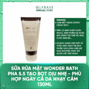 Sữa rửa mặt Wonder Bath PHA 5.5 tạo bọt dịu nhẹ - phù hợp ngay cả da nhạy cảm 130ml