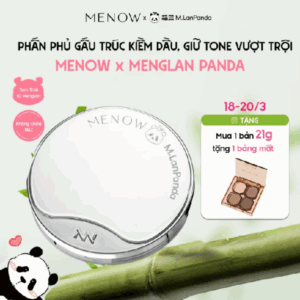 Phấn phủ gấu trúc khổng lồ kiềm dầu, giữ tone vượt trội MENOW x MENGLAN PANDA Velvet Mist Complexi