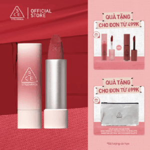 Son len mịn lì nịnh môi 3CE Cashmere Hug Lipstick