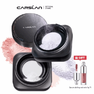 Phấn phủ Black Magnet CARSLAN kiềm dầu màu đen chống nước chống mồ hôi che phủ bóng dầu cho mặt 8g