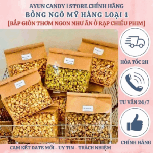 [TÚI TO 500G TẶNG 100G] Bỏng Ngô Mỹ - Bắp Rang Bơ Siêu To Mix Đủ Vị - Bắp Rạp Chiếu Phim