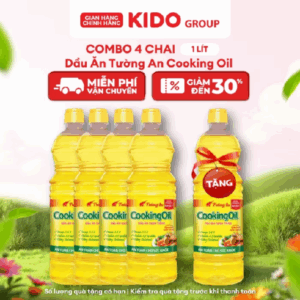 [TẶNG 1 CHAI 1L] Combo 4 chai Dầu Ăn Tường An CookingOil 1L