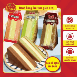 Bánh bông lan tam giác 3 vị - Ăn Vặt BINGO