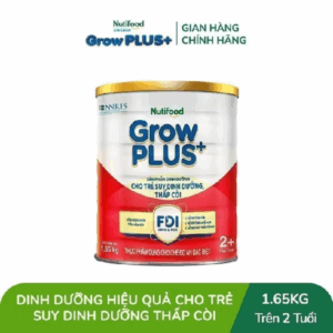 Sữa bột Nutifood GrowPLUS+ Suy Dinh Dưỡng (Đỏ) 2+ Tăng Cân, Tăng Chiều Cao (Lon 1,65 Kg)