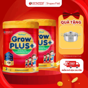 Sữa GrowPLUS+ Đỏ Hỗ Trợ Tăng Cân Tiêu Hóa Tốt Đề Kháng Khỏe Phát Triển Não Bộ Lon 900g Cho Bé - Bibomart