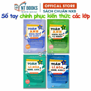 Sách - Sổ tay chinh phục kiến thức Lớp 6-7-8-9 (Toán - Anh - Khoa học tự nhiên - Lí - Hóa - Sinh) - Bộ 4 cuốn - HM