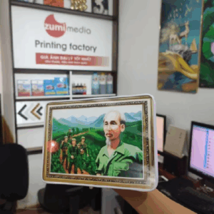 Tranh Ảnh Bác Hồ, gỗ gương cao cấp để bàn hoặc treo tường