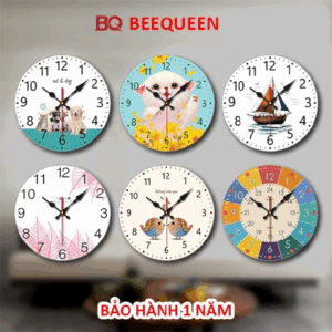 Đồng Hồ Treo Tường Trang Trí Phong Cách Hiện Đại Size 30cm Tặng Kèm Phụ Kiện - Máy Kim Trôi