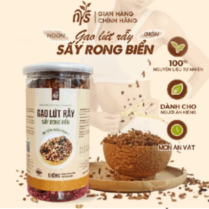 Gạo lứt sấy rong biển NYS, Ăn vặt, Giảm cân, Giàu chất xơ, Hộp 200g