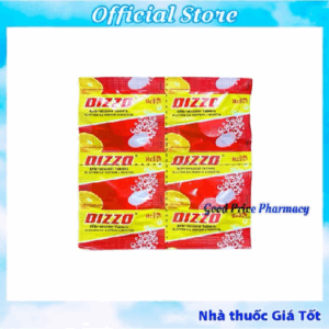 1 Vỉ 4 Viên Sủi Hỗ trợ tiêu hoá Dizzo Effervescent Vị Cam Giúp Giảm Đầy Hơi, Khó Tiêu và Ợ Chua