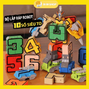 Trọn Bộ 10 Số Biến Hình Robot, Đồ chơi Robot số biến hình,Đồ Chơi Lắp Ráp Rô Bốt